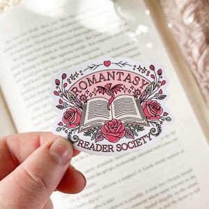 Romantasy Readers Society Sticker | Kindle Stickers | Fantasy Romance | Bookish Merch | Bookish Dragon Fantasy | Booktok | Magical Girl
