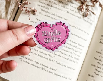 Kindle Girlie Coquette Sticker | Bookish Stickers | Kindle Stickers | Kindle Girlie | Bookish Merch | Gifts for Book Lovers | Kindle Gifts
