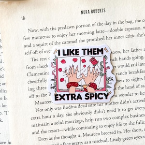Extra Spicy Book Sticker | Bookish Stickers |  Kindle Stickers | Smutty Book Lover | Dark Romance Stickers | Bookish Merch | Ereader sticker