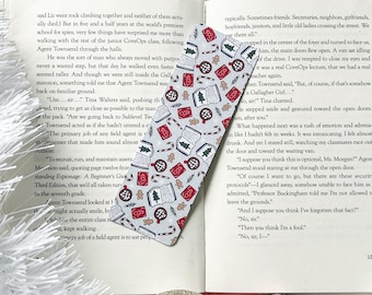 Bookish Weihnachts Lesezeichen | Weihnachts Lesezeichen | Bücherwurm Merch | Buchliebhaber Geschenke | Festliches Lesezeichen Buchmacher | Bücherwurm