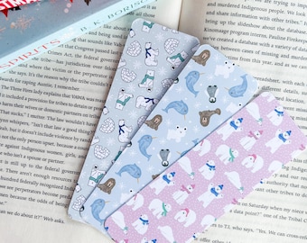 Polar Bear Set or Individual  | Winter Bookmark | Bookish Gifts | Cute Bookmarks with Tassel | Trendy Reading | Snowy Arctic Animals