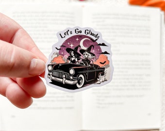 Lets Go Ghouls Sticker | Bookish Stickers | Kindle Sticker | Halloween Kindle Sticker | Spooky Bookish Stickers | Bookish Merch | Booktok