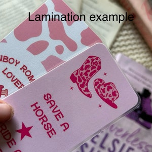 Cowboy Romance Bookmark Set or Individual Romance Bookmarks Laminated ...