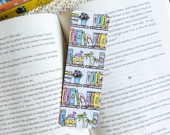 Summer Bookshelf Bookmark | Summer Bookmarks | Colorful Bookmark | Bookish Bookmark | Beach Reads Bookmarks | Bookish Merch | Summer Girl