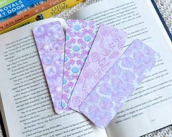 Mermaid Bookmark Set or Individual | Summer Bookmarks | Ocean Bookmarks | Seashells Book Mark | Preppy Bookmark Set | Bookish Girl Summer