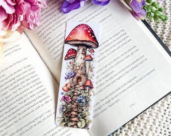 Mushroom Bookshop Bookmark | Mushroom Bookmark | Book Lover Gifts | Bookish Merch | Enchanted Forest | Cottagecore Bookmark | Romantasy