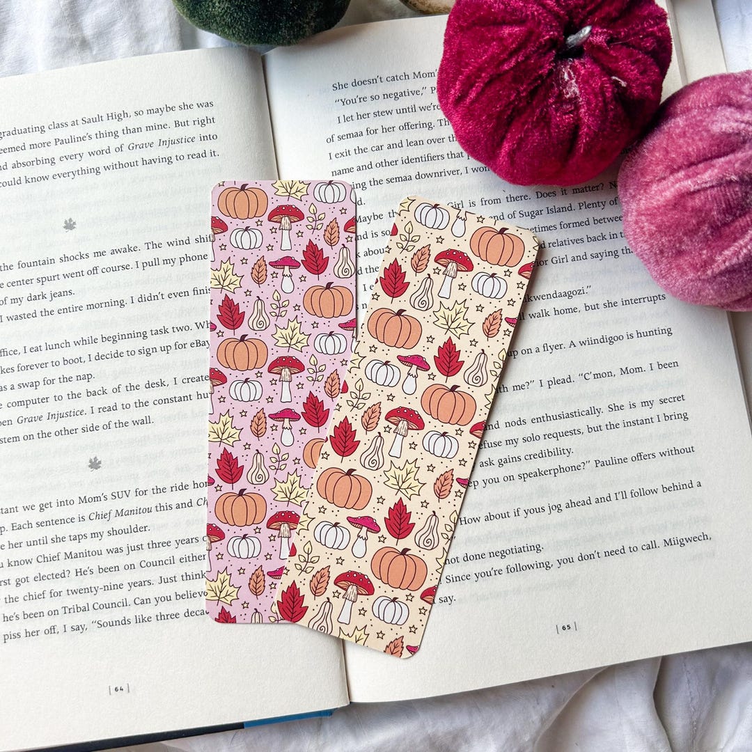 Autumn Harvest Bookmark Set or Individual , Fall Bookmarks , Pumpkin ...