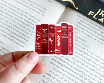 Dragon Bookstack Sticker | Fantasy Kindle Stickers | Bookish Stickers | Fourth Wing | Book Lover Stickers | Romantasy | Bookish Merch