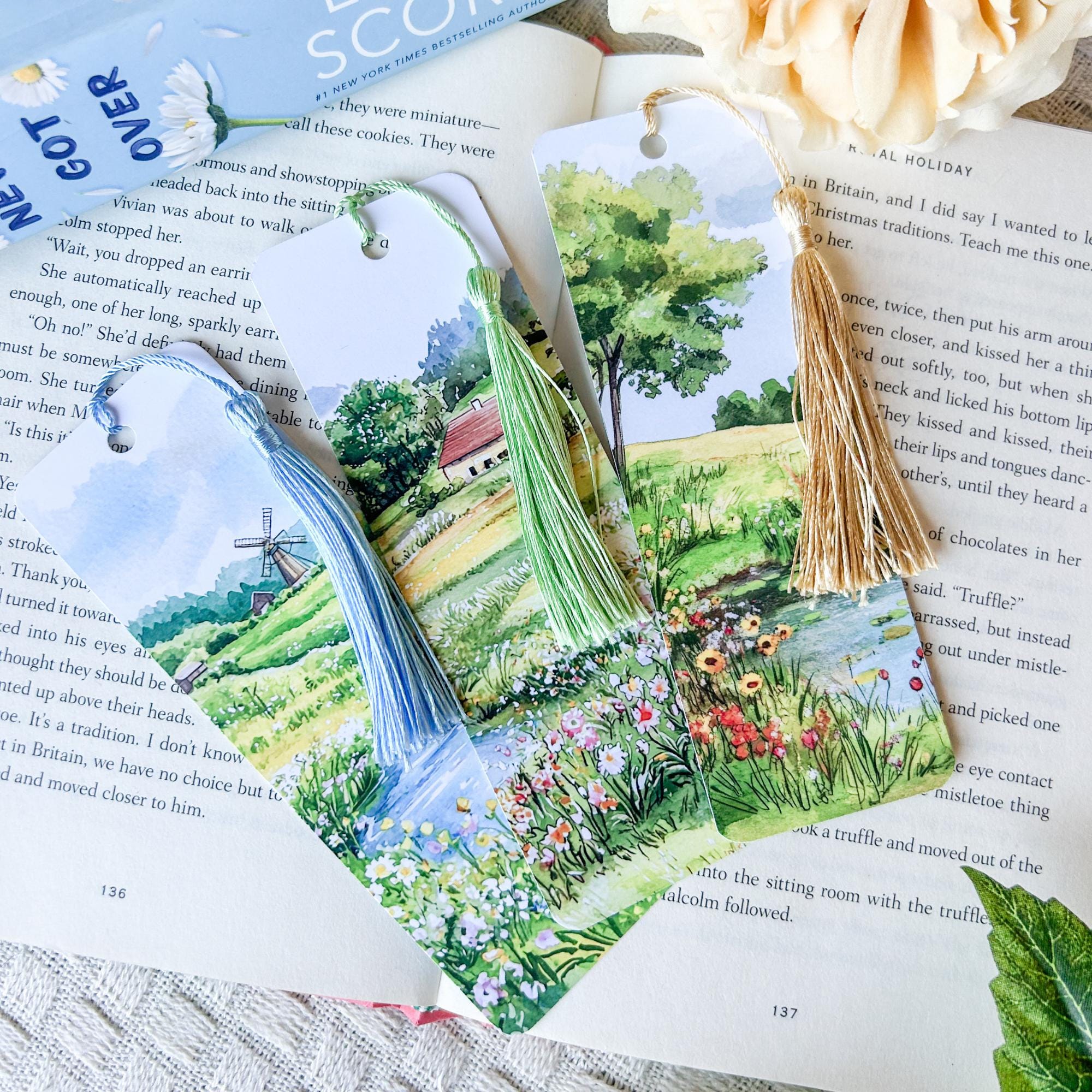 Countryside Landscape Bookmark Set or Individual | Watercolour Bookmark ...