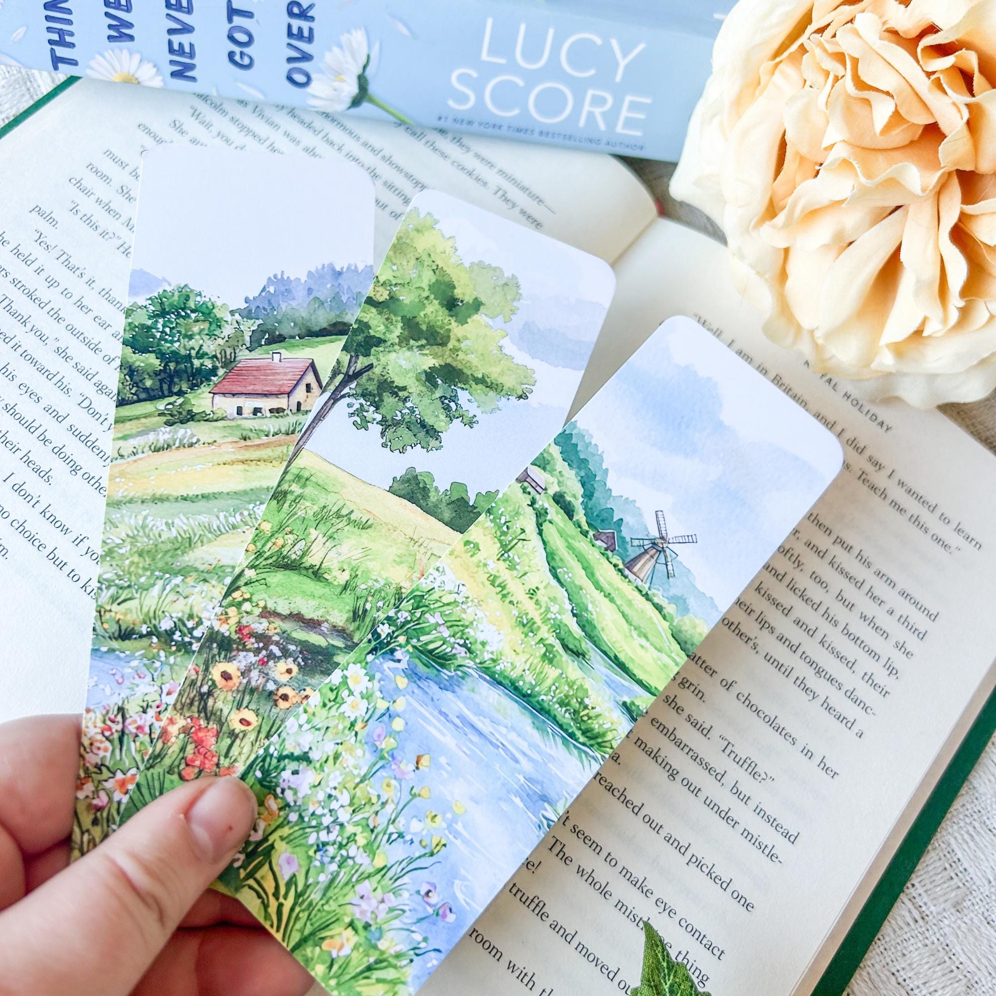 Countryside Landscape Bookmark Set or Individual | Watercolour Bookmark ...