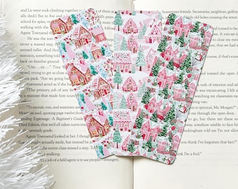 Christmas Village Bookmark Set or Individual | Christmas Bookmark | Bookish Merch | Book Lover Gifts | Festive Bookmark | Preppy Christmas
