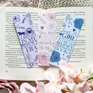 Regency Romance Bookmark Set or Individual | Bridgerton Inspired | Regencycore | Romance Bookmark | Bookish Gifts | Gifts for Book Lovers
