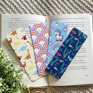 Ensemble de signets pour enfants ou individuels | Ensemble de signets pour enfants amusants et mignons | Marque-page coloré | Marque-page licorne | Cadeau pour la rentrée