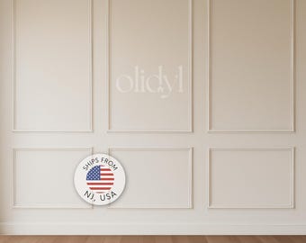 Peel and Stick Wall Frame Panels, Precut Wainscot Moulding Kit, Ready