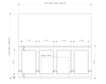 DIY Wainscoting Kit: Peel & Stick Wall Paneling - Half Wall Design - Custom for Afia