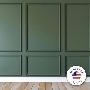Self-Adhering Wall Molding Kit - Pre-cut Wall Paneling Kit - Accent Wall Trim - Wainscoting - 1 Panel Design