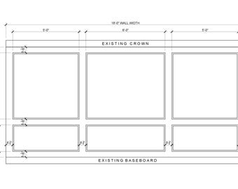 Self-Adhering Wall Molding Kit, Pre-Cut Factory Primed, 3 Panel Wall Moulding - Custom for Michelle