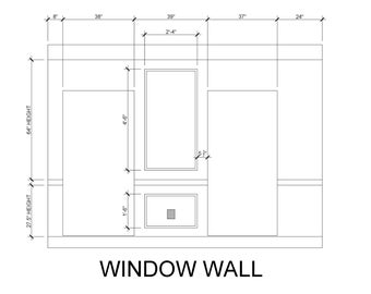 Self-Adhering Wall Molding Kit - Custom for Julie-Ann - Accent Wall Trim - Wainscoting - 3 Panel Design