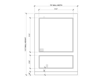 1 Panel Peel and Stick Wainscoting Kit: DIY Wall Molding Panel - Custom for Judy