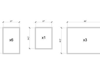 Peel and Stick 3-Panel Wall Molding Kit: DIY Wainscoting Panels - Custom for Deborah
