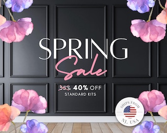 3-Panel Peel and Stick Wainscoting Kit: DIY Wall Molding Panels