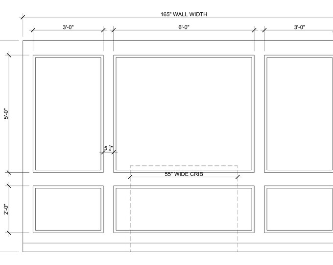Selfadhering Wall Molding Kit Custom for Lauren E Accent Wall Trim