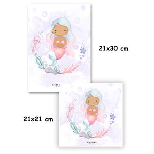 Laminated Colouring Book Page Protectors - A4 & Square, Mermaid, Unicorn Design. FREE Alcohol wipes included