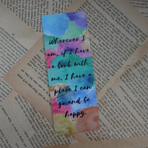 Watercolour Bookmark