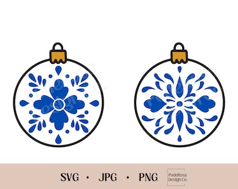 Talavera Ornaments SVG, PNG, JPG, Instant Download, Mexican Ornament, Latina, Christmas Ornament, Navidad, Cricut, Sublimation, Silhouette