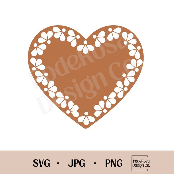 Pedals Heart of Clay SVG, PNG, JPG, Instant Download, Mexican, Barro, Clay Heart, Traditional Mexican, Artisenal, Latina, Olla svg, Amor svg