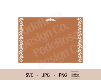 Clay Pedals Rectangle SVG, PNG, JPG, Instant Download, Mexican, Barro, Olla, Talavera, Artisenal, Latina, Cielito Lindo, Invitation,Gift,Diy