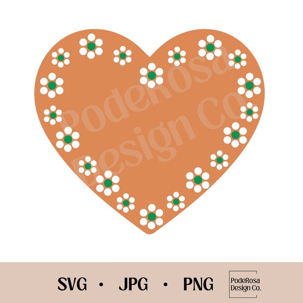 Heart of Clay SVG, PNG, JPG, Instant Download, Mexican, Jarro De Barro, Clay Heart, Traditional Mexican Print, Latina, Sublimation, Cricut