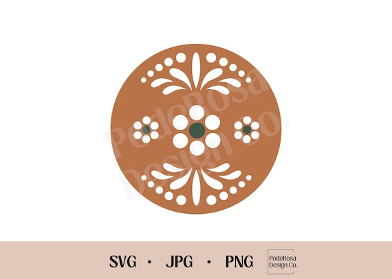 Circle Talavera Dots SVG, PNG, JPG, Clay svg, Talavera, Olla, Barro, Otomi, Mexican svg, Latina svg, Circulo, Traditional, Print , Frijolera