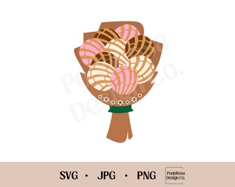 Talavera Conchas Bouquet SVG, PNG, JPG (Digital Download)