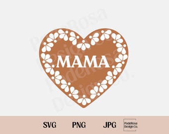 MAMA Talavera Heart SVG | Mother's Day PNG Design (Digital Download)