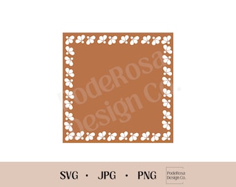 Mexican Talavera Frame SVG, Floral Clay Border (Digital Download)