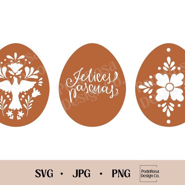 Felices Pascuas SVG, PNG, JPG, Instant Download, Talavera, Otomi, Barro, Easter Egg, Happy Easter, Latina svg, Mexican svg, Clay eggs, Cute