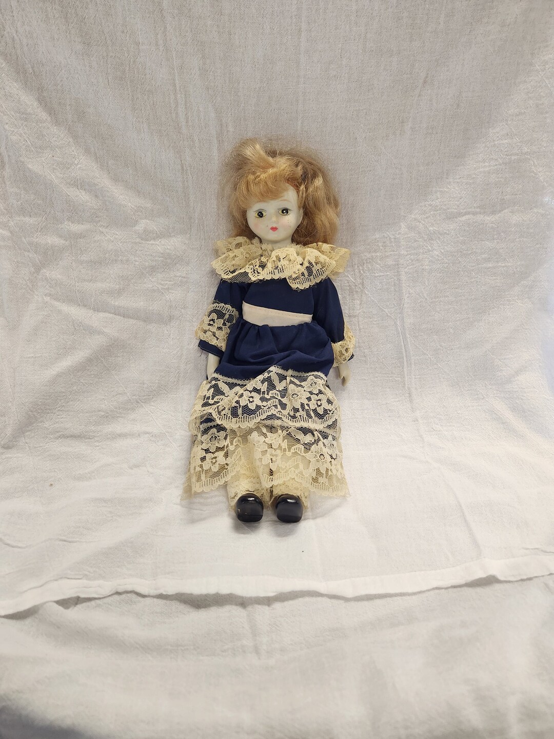 Antique Ceramic Doll Bisque German Made Vintage 1800s Cotton Etsy