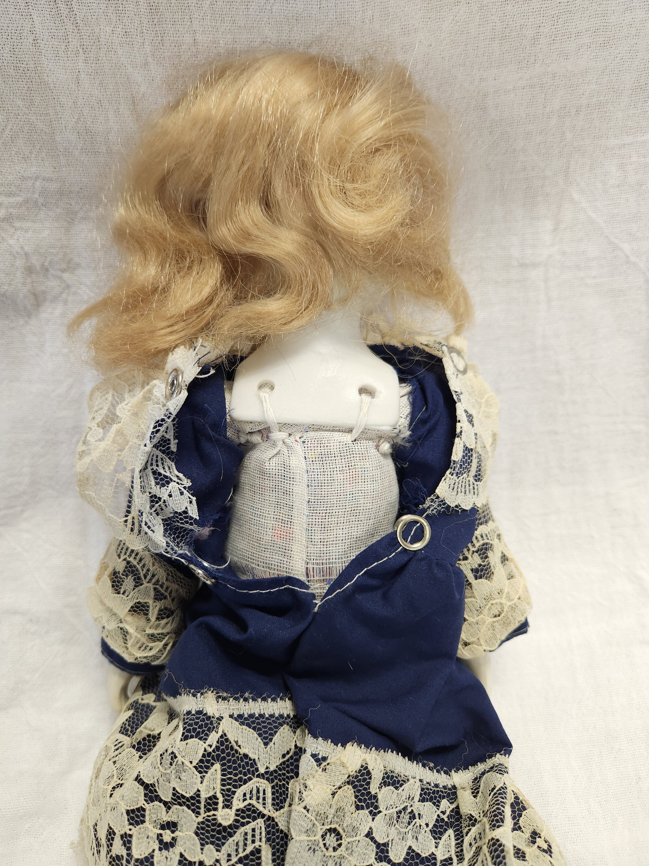 Antique Ceramic Doll Bisque German Made Vintage 1800s Cotton Etsy