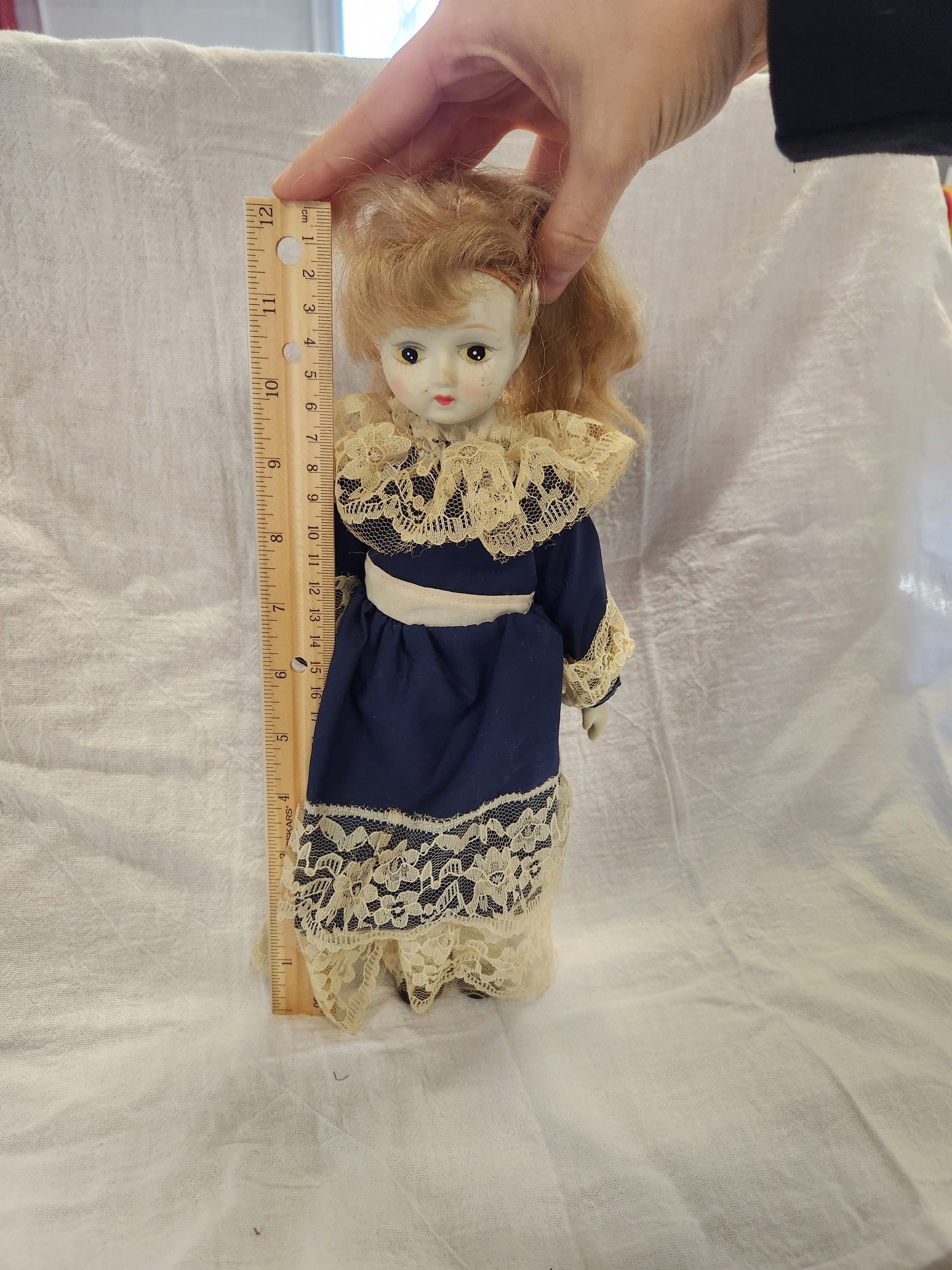 Antique Ceramic Doll Bisque German Made Vintage 1800s Cotton Etsy
