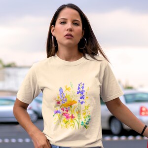 Cottagecore Boho Shirt - Flower Shirt - Vintage Shirt - Botanical Floral Tee - Gift For Gardeners - Gifts For Her - Wildflowers