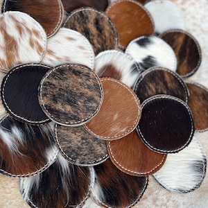 Cowhide coasters
