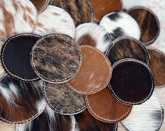 Cowhide coasters