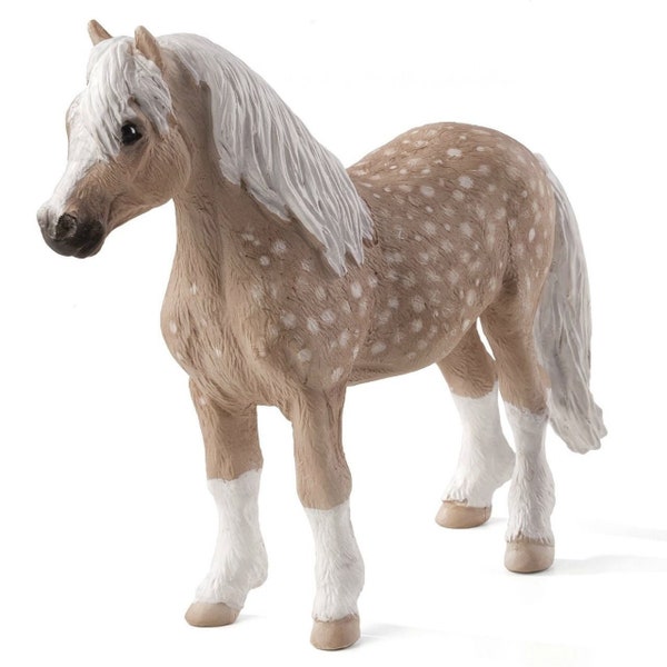 Welsh Pony Dappled Horse Plastic Toy Model Figure for Crafts, Cakes or Dioramas