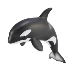 Model Orca Killer Whale Calf Plastic Toy Figure for Sealife Diorama or Cake Topper