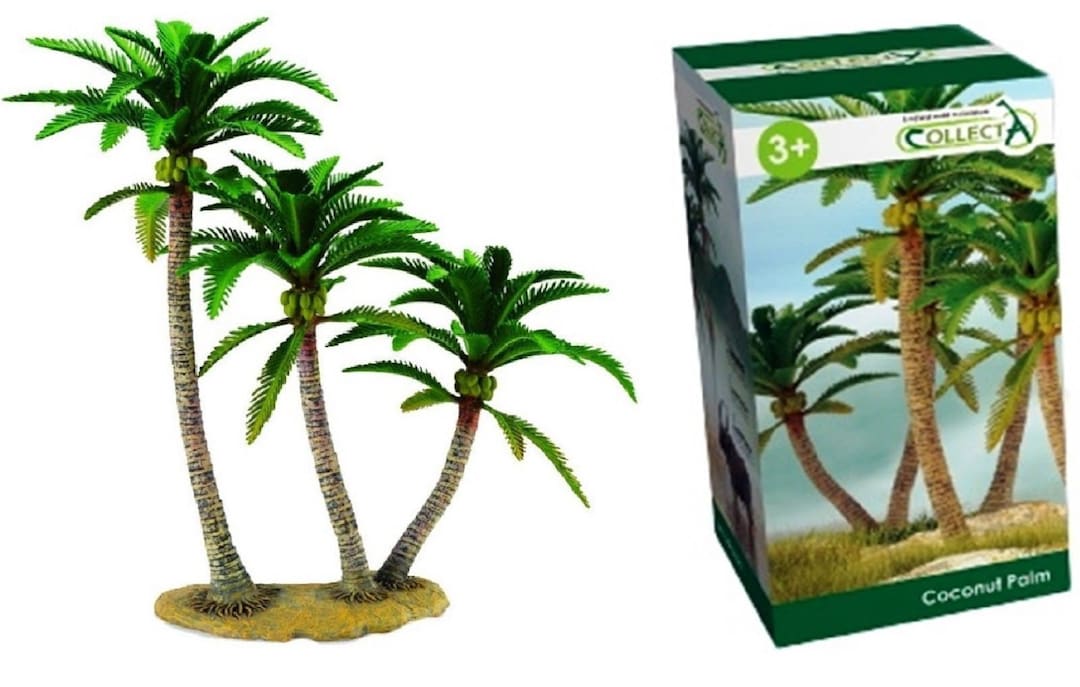 Coconut Palm Tree Toy Model Figure 29cm for Model Scenery Display