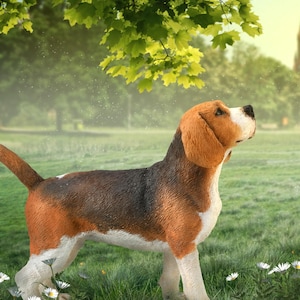 Model Beagle Dog Plastic Toy Figure Cake Topper