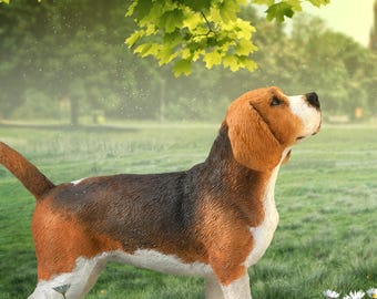 Model Beagle Dog Plastic Toy Figure Cake Topper