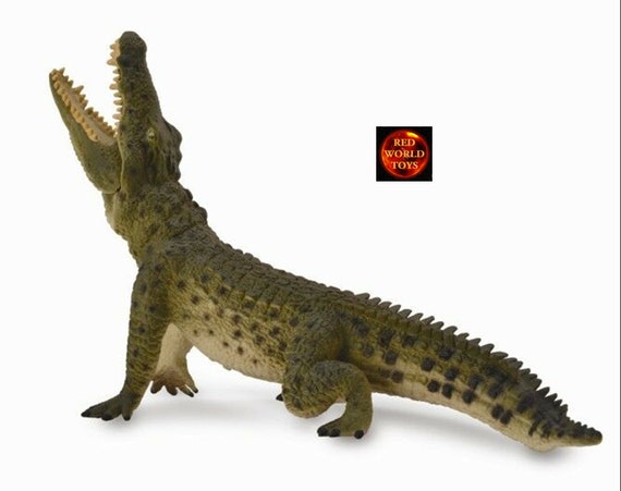 Nile Crocodile with moving jaw Plastic Toy Model Figure for Diorama  Vivarium or Cake Topper