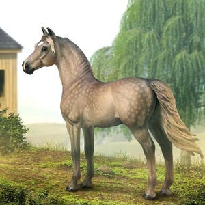 Model Morgan Horse Plastic Toy Figures for Cake Topper or Equestrian Diorama displays